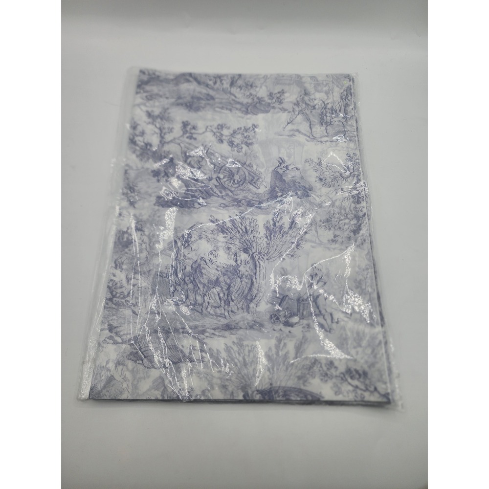 Blue Toile de Jouy Pattern Tissue Paper Sheets Gift Wrap‎ OS